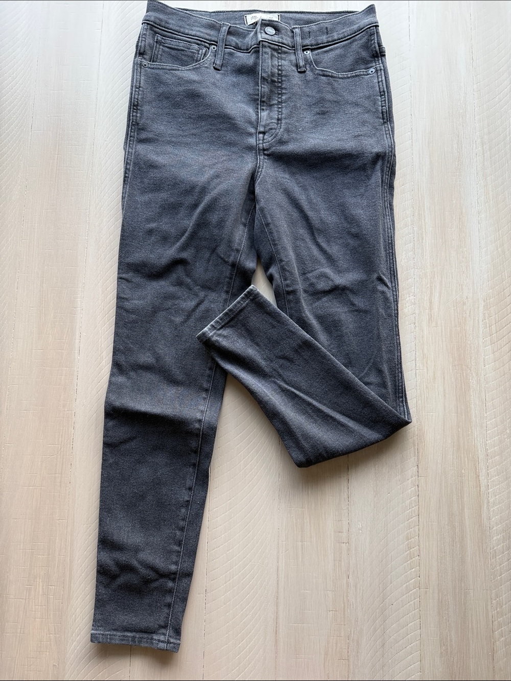 Madewell Women's High Rise Skinny Jeans in Charcoal Gray